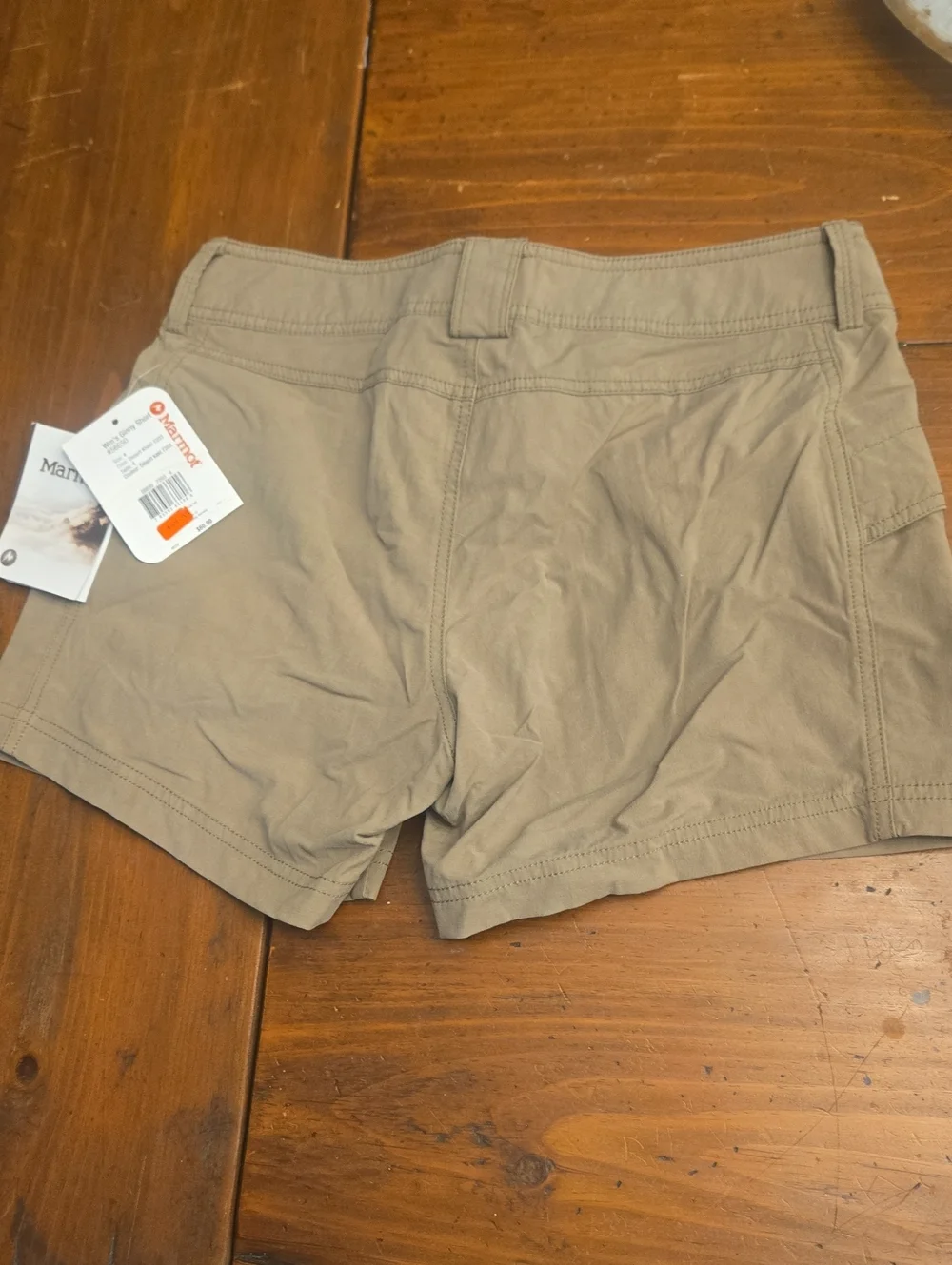 Nwt Marmot Women's Khaki/Tan Performance Shorts Size 4 - Picture 4 of 5